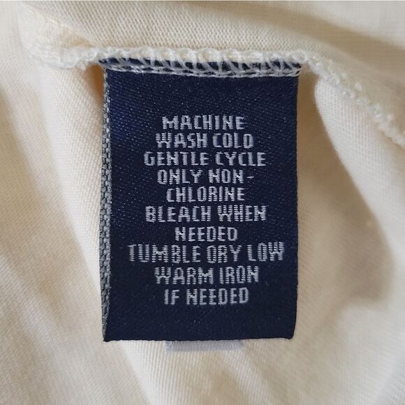 Chaps Women's Cream Vneck Elbow-length Pullover Top - Picture 9 of 10